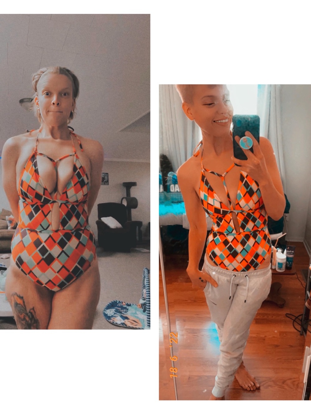 Size: XS, CupShe Geometric Print One-Piece Swimsuit